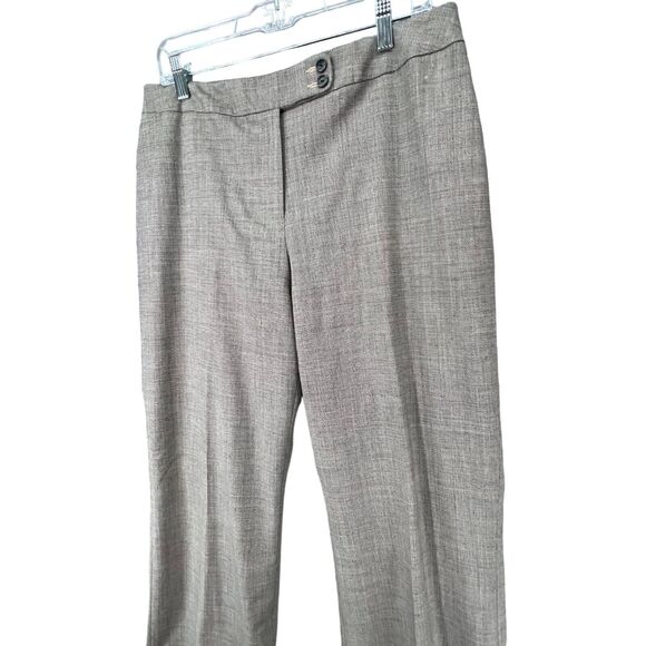 Pendleton Trouser Pants Womens 12 Brown Wool Herringbone Savvy Stretch Classic - Picture 2 of 13